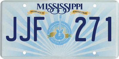MS license plate JJF271