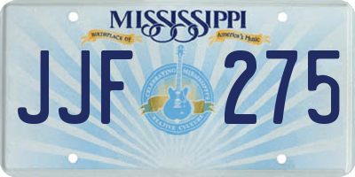 MS license plate JJF275