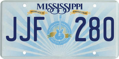 MS license plate JJF280