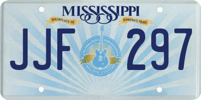 MS license plate JJF297