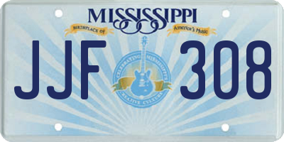 MS license plate JJF308