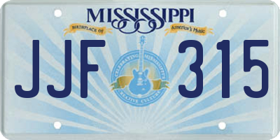 MS license plate JJF315