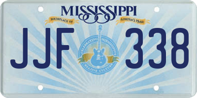 MS license plate JJF338