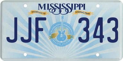 MS license plate JJF343