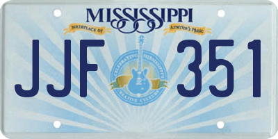 MS license plate JJF351