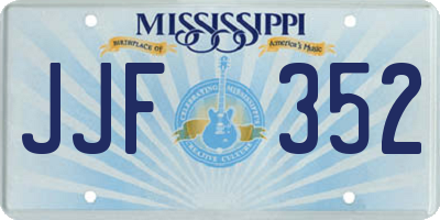 MS license plate JJF352