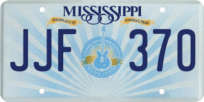 MS license plate JJF370