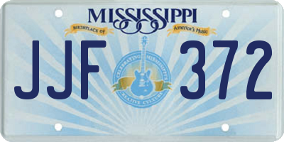 MS license plate JJF372