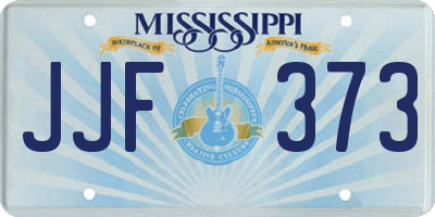 MS license plate JJF373