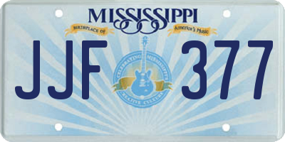 MS license plate JJF377