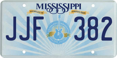 MS license plate JJF382