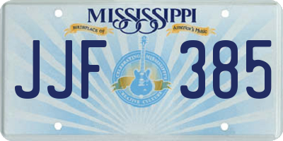 MS license plate JJF385