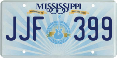 MS license plate JJF399