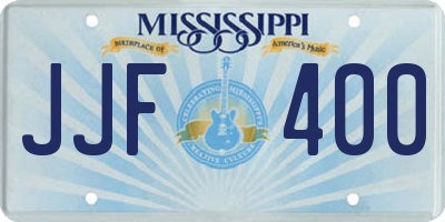 MS license plate JJF400