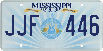 MS license plate JJF446