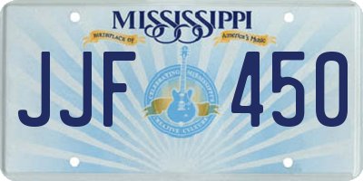 MS license plate JJF450