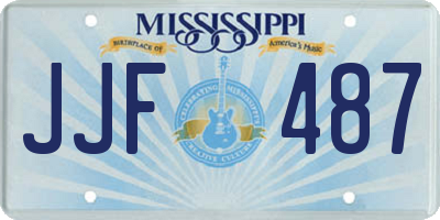 MS license plate JJF487