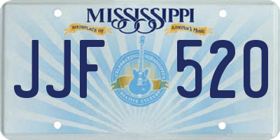 MS license plate JJF520