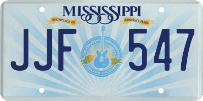 MS license plate JJF547