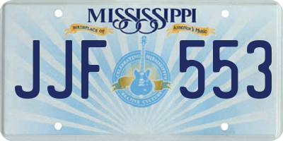 MS license plate JJF553
