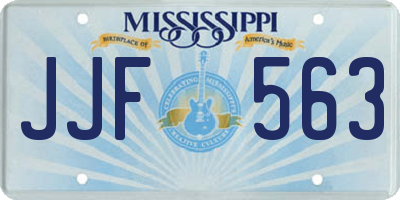 MS license plate JJF563