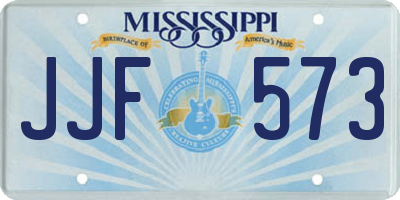 MS license plate JJF573