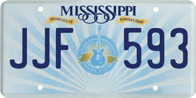 MS license plate JJF593