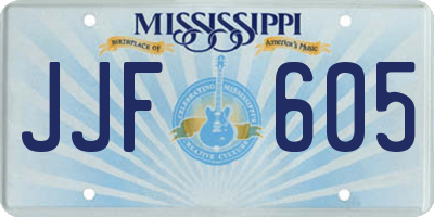 MS license plate JJF605