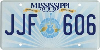 MS license plate JJF606