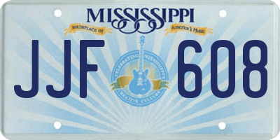 MS license plate JJF608