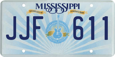 MS license plate JJF611