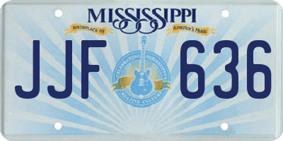 MS license plate JJF636