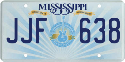 MS license plate JJF638