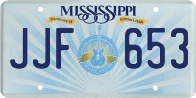 MS license plate JJF653