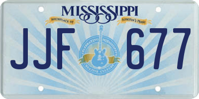 MS license plate JJF677