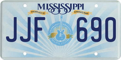 MS license plate JJF690