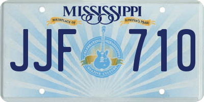 MS license plate JJF710