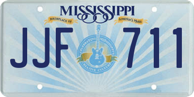 MS license plate JJF711