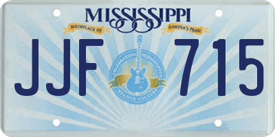 MS license plate JJF715