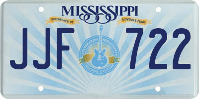MS license plate JJF722