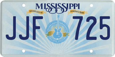 MS license plate JJF725