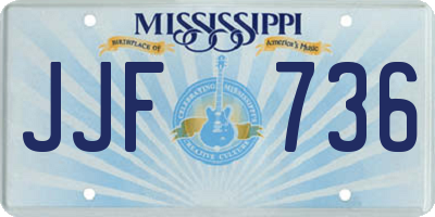 MS license plate JJF736