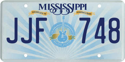 MS license plate JJF748