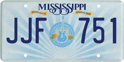 MS license plate JJF751