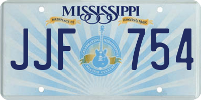 MS license plate JJF754