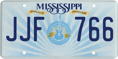 MS license plate JJF766