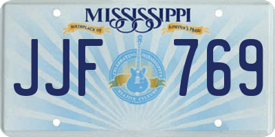 MS license plate JJF769