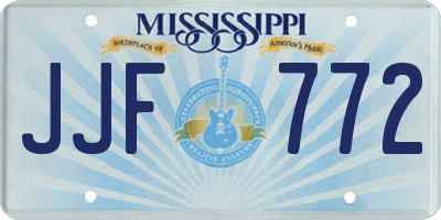 MS license plate JJF772
