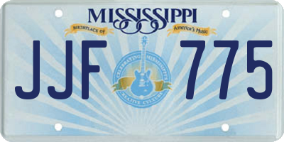 MS license plate JJF775