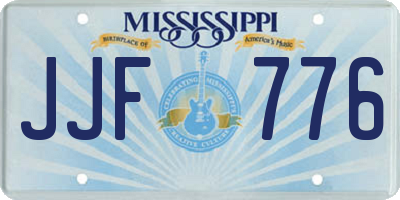 MS license plate JJF776
